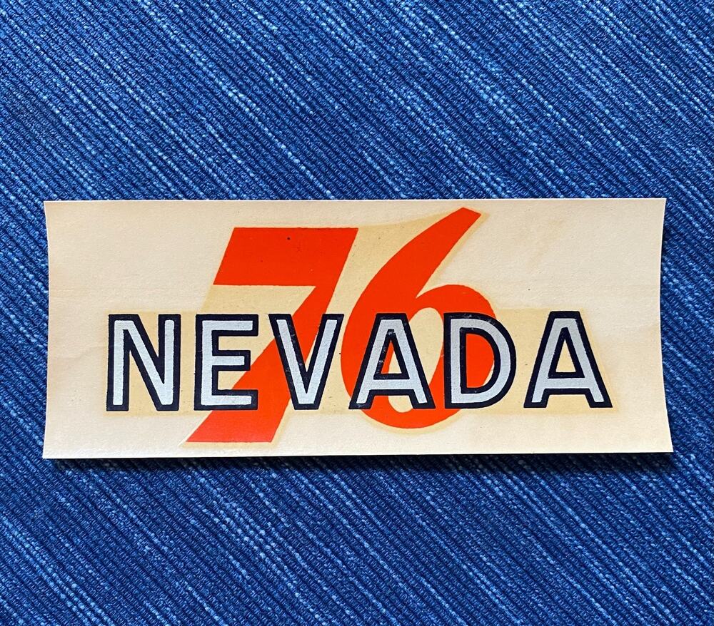 Vintage Union 76 Oil Nevada Water Transfer Decal Gas Station Travel Souvenir